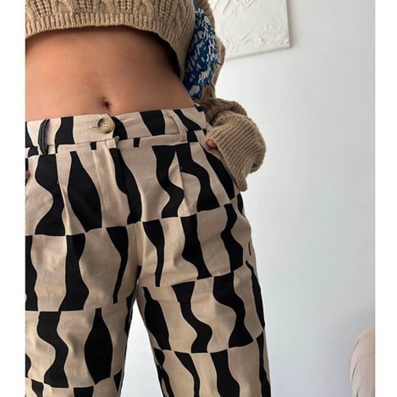 𝅺bailey Rose Ladies' Abstract Y2K High-Rise Trousers - Picture 4 of 6